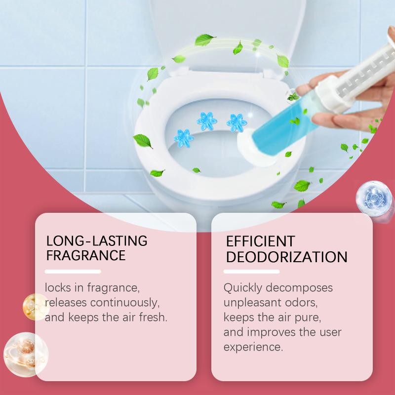 4PCS Toilet Gel Deodorant Flower Cleaner Aromatic Drain Toilet Cleaning Air Fragrance Freshener Home Bathroom Cleaning Tool