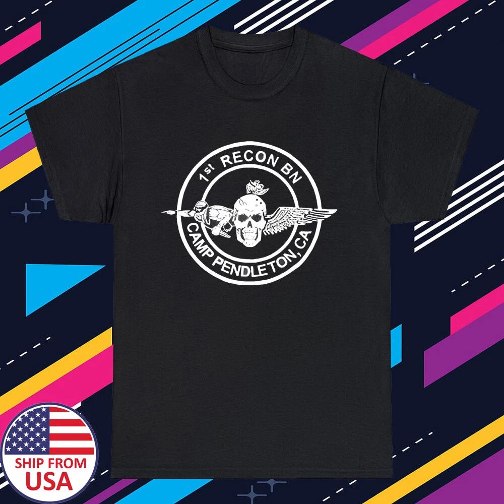 1st Recon BN Camp Pendleton Army Men s Black Size S-5XL 2XL