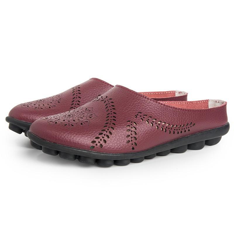 Nuove Ciabatte Piatte Basse, Scarpe da Donna Doudou, Mezza Pantofola Taglia Grande