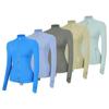 In Stock: LU Women's Slim Fit Yoga Jacket with Gold Zipper - Stand Collar Running Top