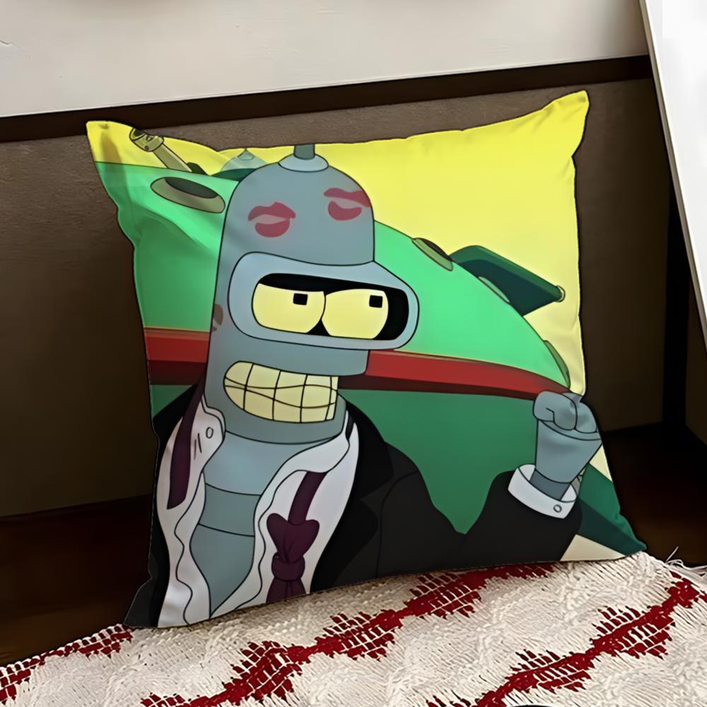 Anime FFuturama Cushion Cover Reversible Soft Durable Pillow Cover Home  Car MultiScene Use for Daily Comfort