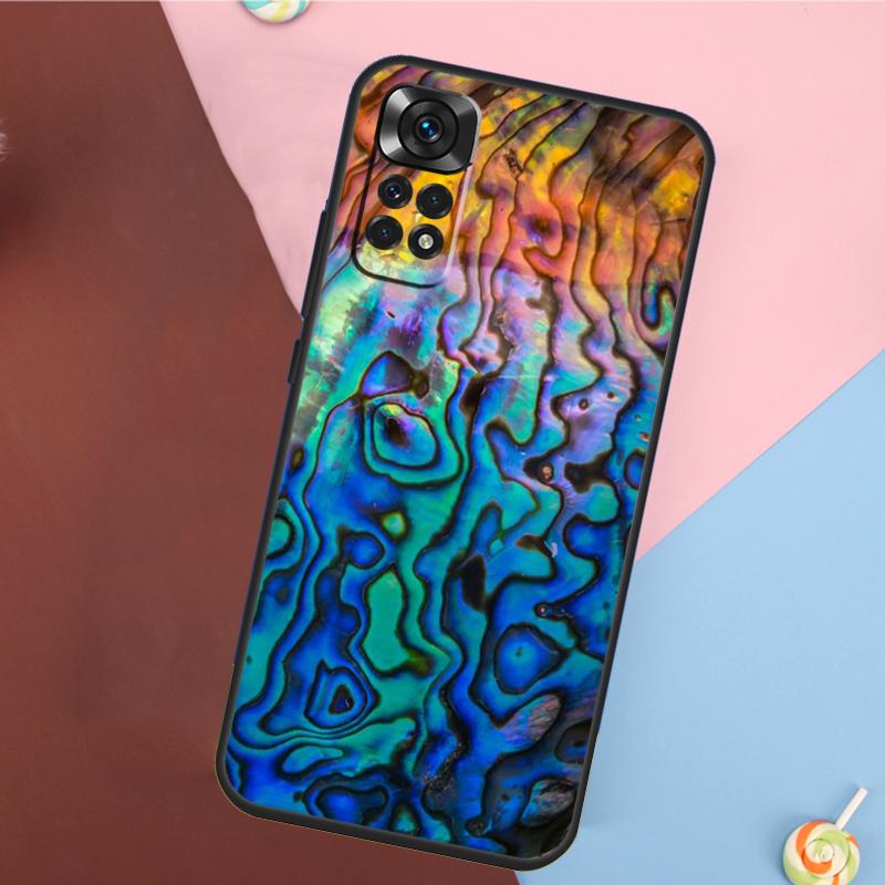 Abalone Sea Shell Texture Cover For Xiaomi Redmi Note 13 14 Pro 12 11 9 10 9S 10S 11S 12S Redmi 14C 10C 12C 13C Case