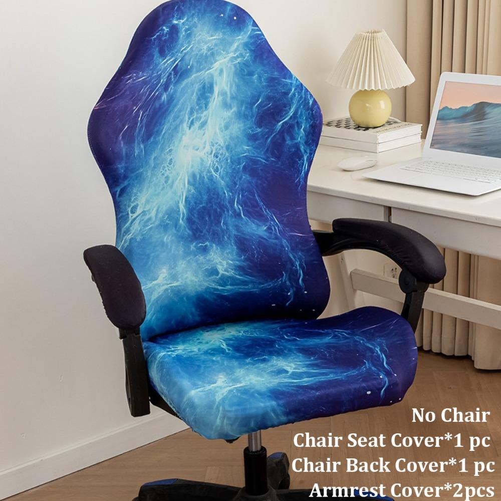 Breathable Slipcovers Stretchy Chair Cover Set Fashion Gaming Chair Covers  for Office Home