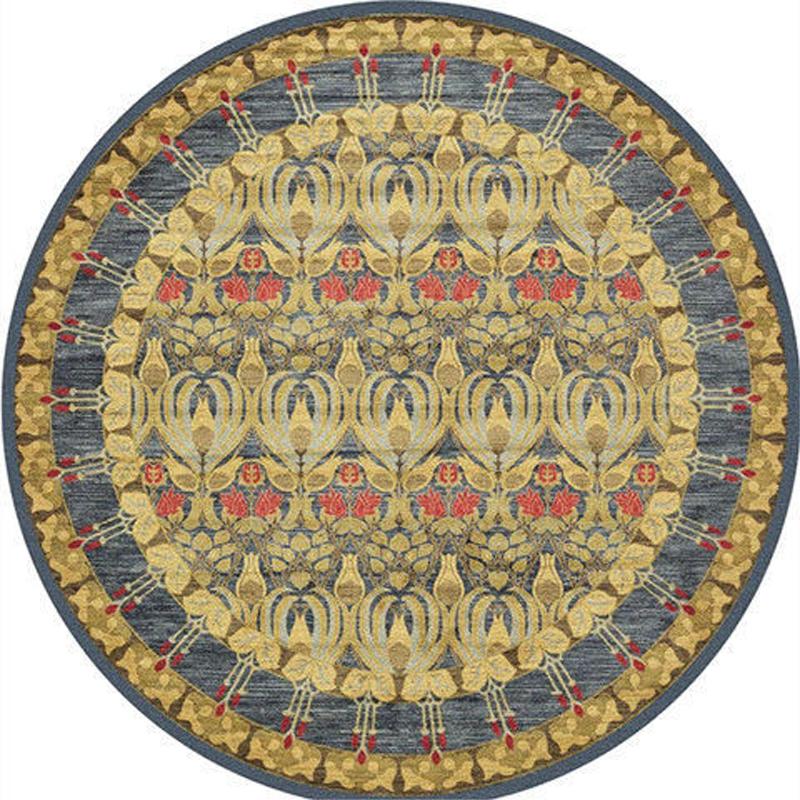 Tapete circular geométrico minimalista antiderrapante, tapete decorativo retrô para sala de estar, capacho para porta