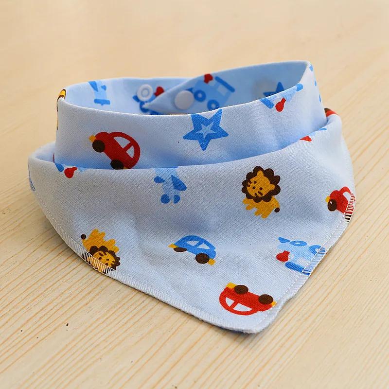 Baby Cotton Feeding Apron Triangle Bibs Girls Boys Cartoon Feeding Scarf Bib Collar Bib Burp Cloth Bandana Saliva Towel