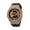 Customized Watch Modified Series Shiny Diamond Case Quartz Rubber Strap Same Style for Men and Women Gold Dial GA-110GB-1