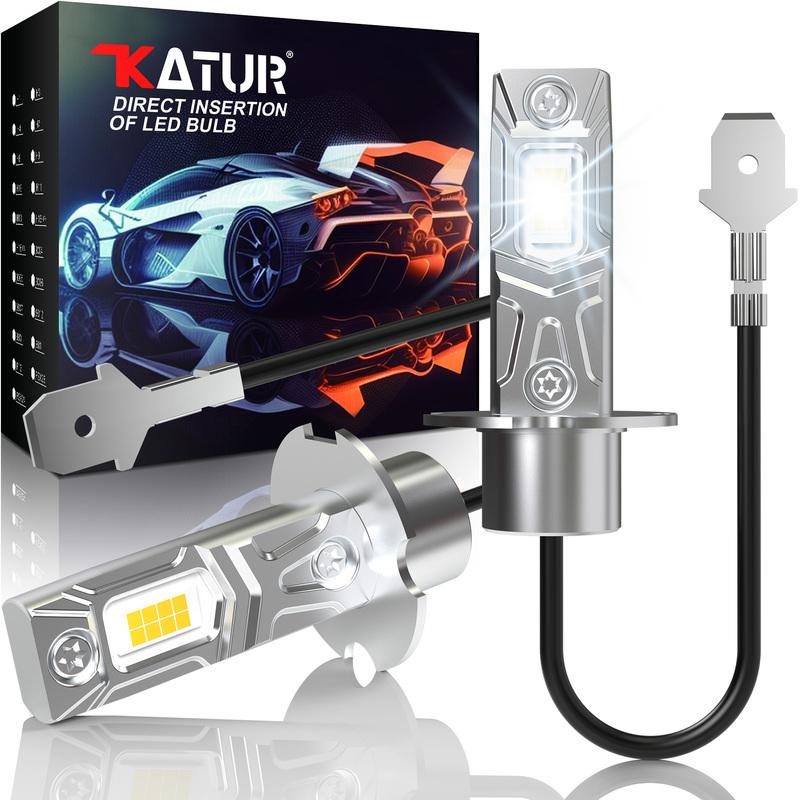 2x H3 LED Fog Bulb Canbus 80W 16000LM 6000K White Fanless Halogen Replacement Head Light For Seat Leon 1m 1996~2006 Driving H3