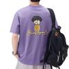 Summer American Heavy Craftsman Short Sleeve Men's Embroidered Round Neck Loose T-shirt Short T-shirt