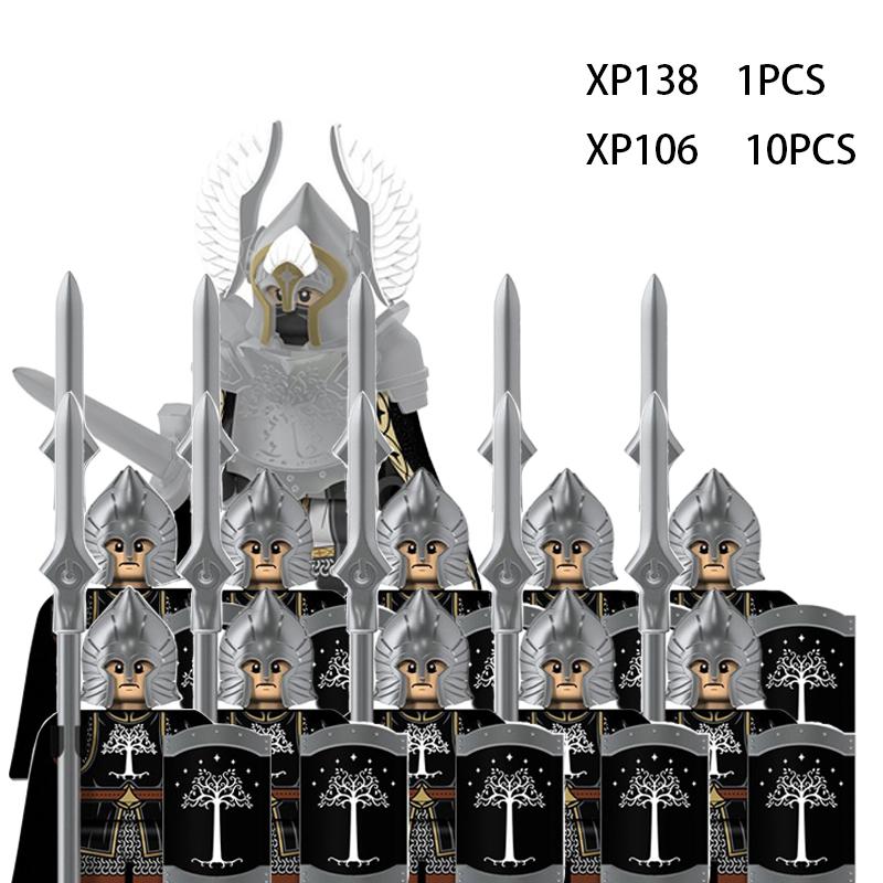 Soldados Élficos Medievais de Rohan Guarda Exército lotr Figuras de Ação Mini Blocos Boneca Montar Blocos de Construção MOC DIY Brinquedos para presentes de criança