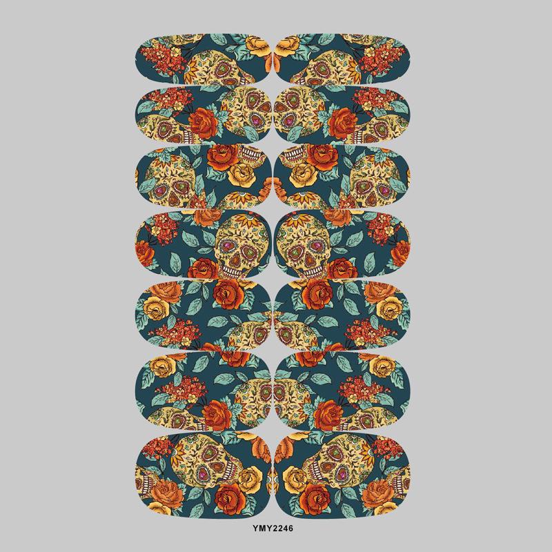 

Floral Skull Full Nail Stickers - Ins Style (YMY2246-2257)