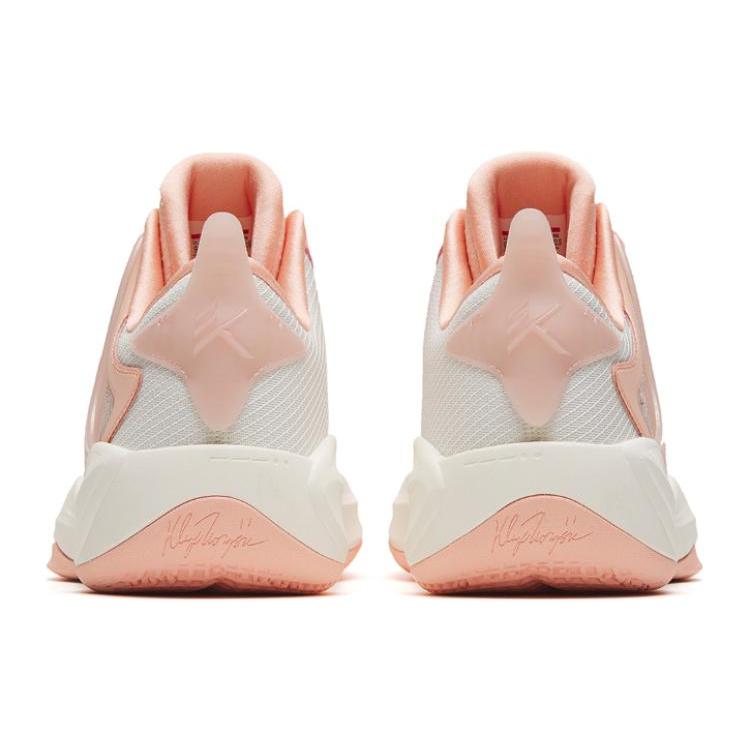 Anta Light Cavalry 8 Slip Resistant Abrasion Resistant Low Top Basketball Shoes Men's Pink White 112321603-4