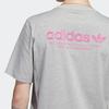 Adidas Originals Trefoil Letter Brand Logo Print Sports Short Sleeve T-Shirt Men Tops Medium-Hemp-Gray HS3028
