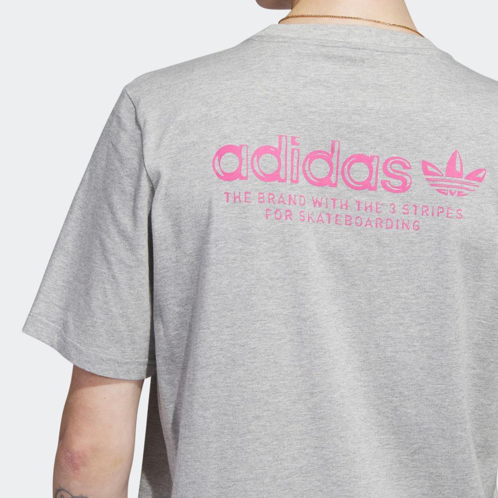 Adidas Originals Trefoil Letter Brand Logo Print Sports Short Sleeve T-Shirt Men Tops Medium-Hemp-Gray HS3028