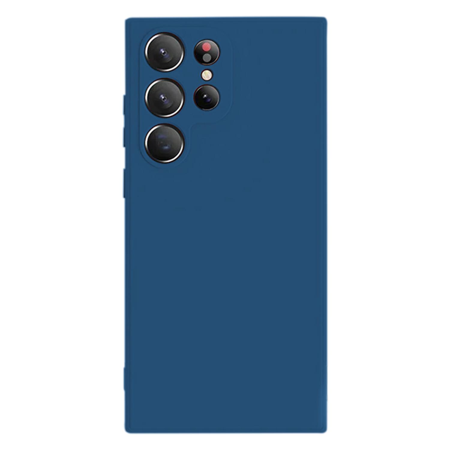 

KALEBOL KLB-TPU003 For Samsung Galaxy S24 Ultra Case Anti-Scratch Solid Color TPU Phone Cover Blue