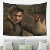 1Pc Funny L-Leon K-Kennedy Chicken Meme Tapestry For Bedroom Dorm Gaming Room Decor Room Decoration Items Large Tapestry