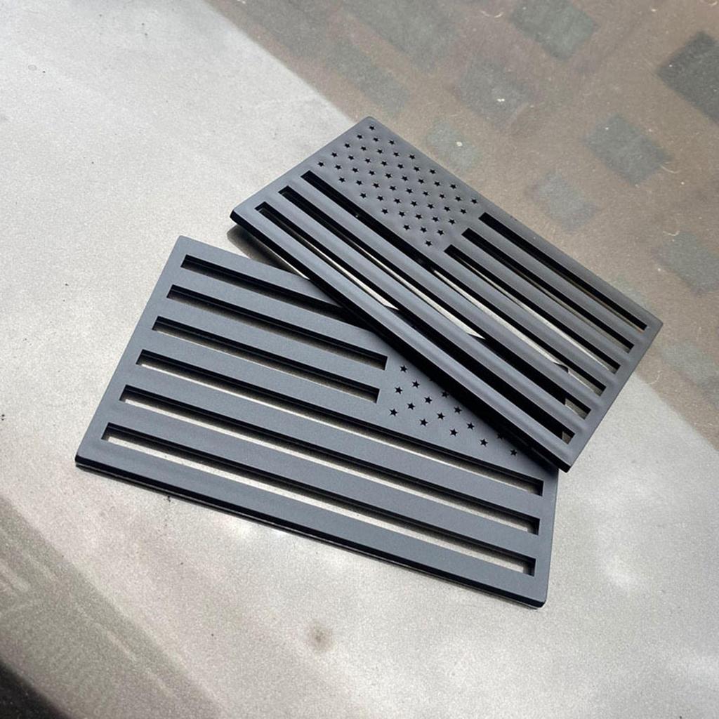 3D Samolepky s americkou vlajkou, 3D Kovové samolepky na auto s americkou vlajkou | 2 Samolepky Patriotické