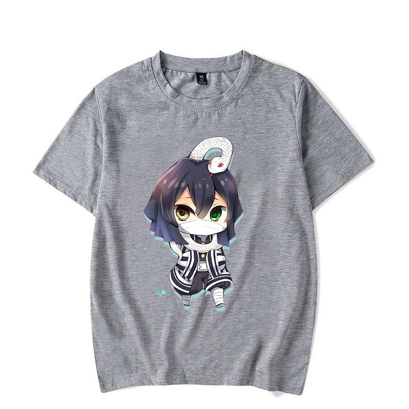 New Fashion Cute Iguro Obanai Printed T-shirts Women Men Shirt Tee Anime Graphic T Shirt Female Casual Top Summer Short Sleeve