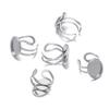 5Pcs/Lot Stainless Steel 18/25mm Ring Settings Oval Base Blank for DIY Rings Jewelry Findings Making Accessories Supplies