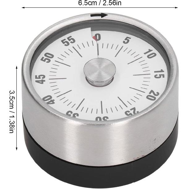 Mechanischer Timer, Magnetischer Küchentimer, 60-Minuten-Countdown-Timer Visueller Timer zum Kochen, Backen, Arbeiten, Klassenzimmer, Zeitmanagement-Tool mit