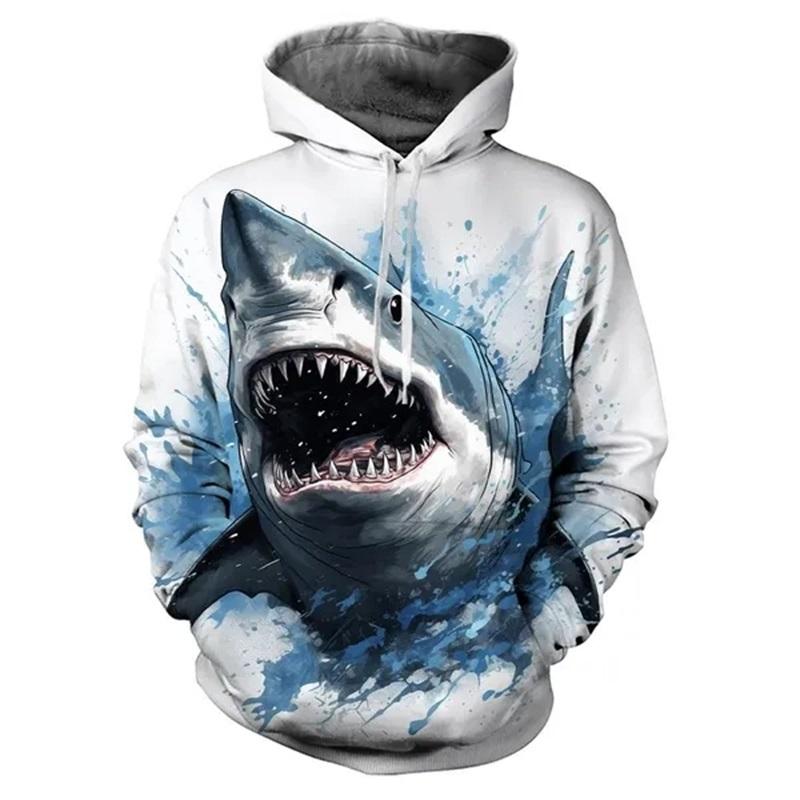 Shark Fashion 3D Printed Hoodie Casual Funny Animal Pattern Hoodie For Men Women Adults Clothing Streetwear Sweatshirts Tops