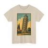 Pisa T-Shirt: Retro Comic Italien Wahrzeichen T-Shirt, Reise Souvenir
