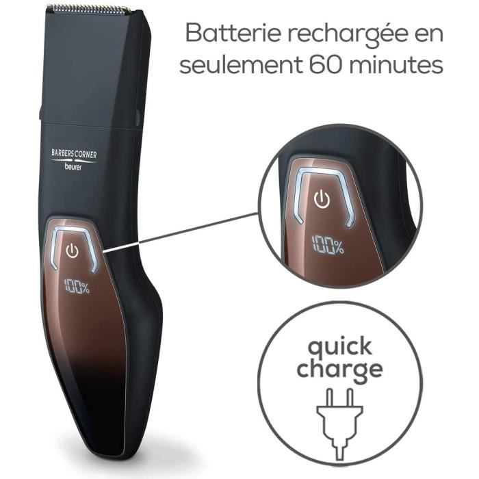 Tondeuse à barbe BEURER HR 4000 avec lame en acier inoxydable revêtue de titane