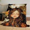 1pc Girl Cats Outdoor Flannel Blanket Soft Warm All-Season Throw for Sofa Bed Car Camping Office, Cozy Gift Idea1145S