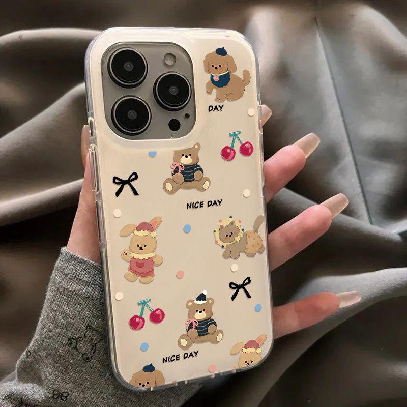Single Layer Doll Bear for IPhone17promax Mobile Phone Case for Apple 16 New 15pro Cute 14p