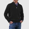 Autumn/Winter Men'S Plus-Size Knit Top, Zip-Up Knit Shirt, Warm Base Layer, Sweater For Men