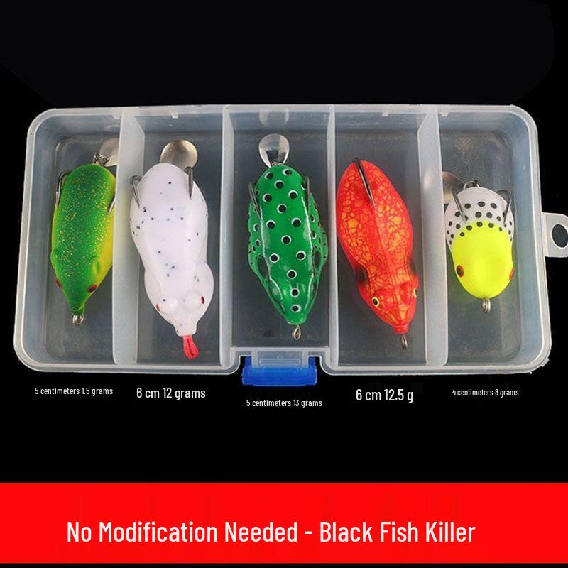 Schwimmende Froschköder Set: Weiche, Starke, Künstliche Froschköder mit Haken für Schwarzfisch