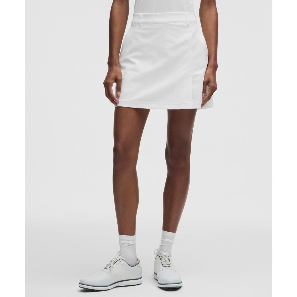Lullulemon Stretch Twill Front Pleated Golf Skirt *Embroidered Logo Wht