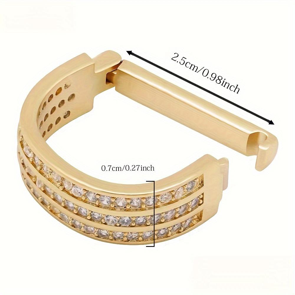 King Count Krawattenklammer Ring drei Drähte Strass Krawattenklammer modisch und luxuriös Krawattenklammer perfekt für Partys Zeremonien Bankette und Geschenke