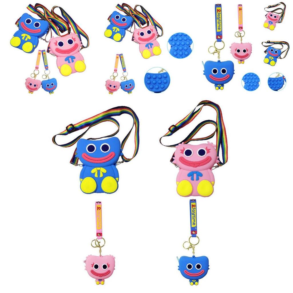Poppy Huggy Playtime Wuggy Kissy Missy Pop It Umhängetasche Geldbörse Schlüsselanhänger