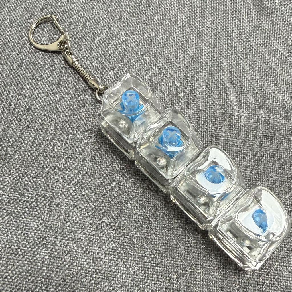 Popular Pc Fully Transparent Material 4-Button Decompression Test Shaft Press Sound Crisp Transparent Cap Pinch Toy Buckle