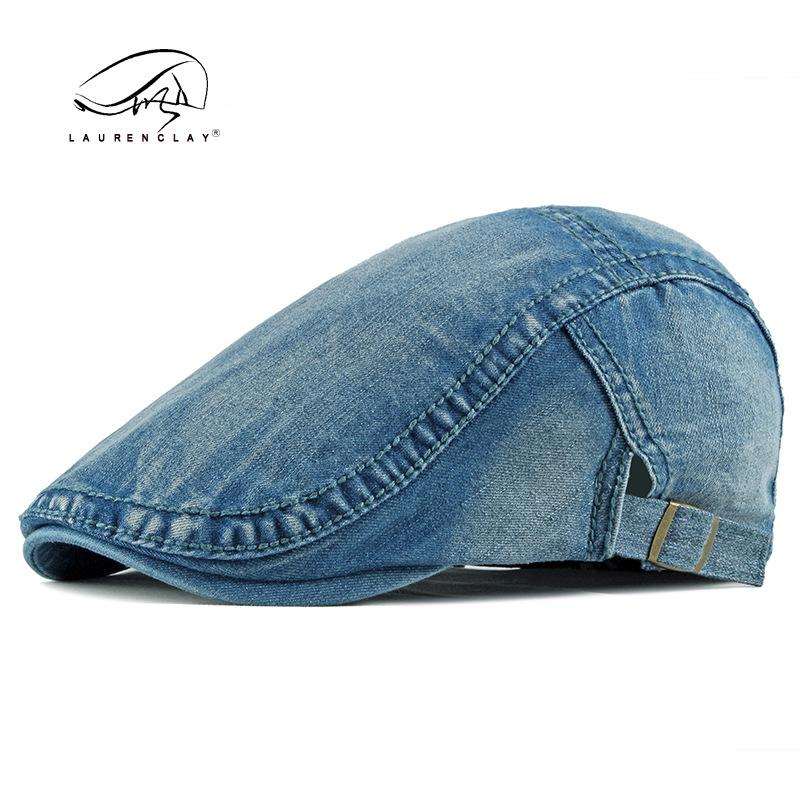 Unisex Summer Duckbill Cap: Washed Denim, Breathable Newsboy Style