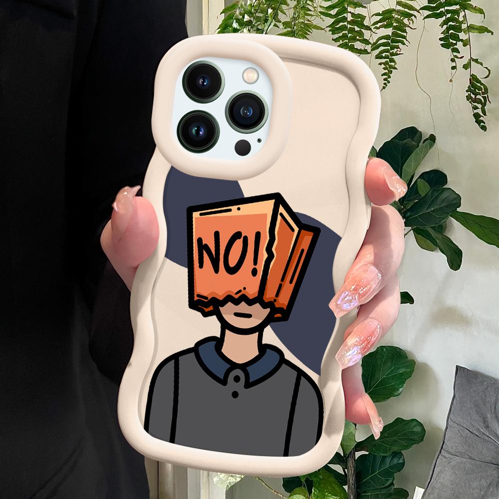 Cute Soft Phone Cover for iPhone 11 12 13 14 15 Pro Max 6 6S 7 8 Plus Xs Wave Edge Shockproof Protective Rubber Case