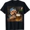 Yorkshire Terrier Pijící Pivo Vtipné Psí Meme Tričko