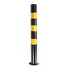 Safety Bollard Post 29.5in Height 3in Diameter Cold Rolled Steel Parking Barrier Pipe Black and Yellow