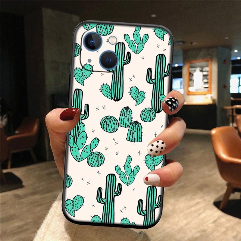 IK74 Watercolour Cacti Phone Case for Samsung Galaxy A11 A12 A13 A15 A52S A53 A55 A56 A70 A71 A72 A73 F06 F16 F56 S10 Plus S10e