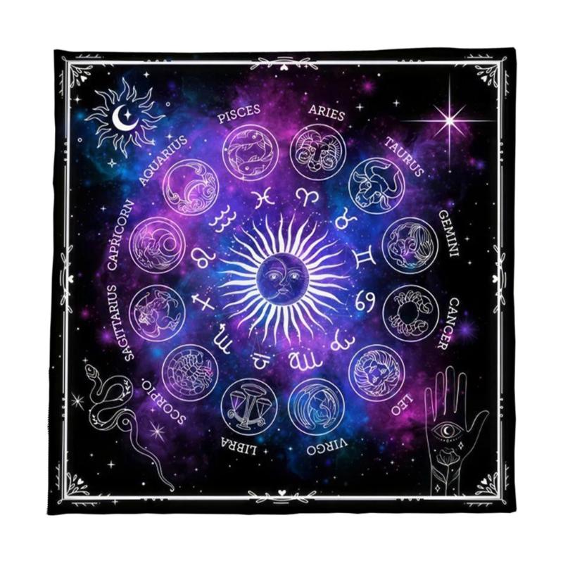 Tarot Card Tablecloth Altars Cloth 12 Constellations Tablecloth Home Decors