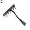 Teeth Garden Weeding Rake, Carbon Steel Removable Soil Hoe Straw Rake, Solves Weeding Inefficiency & Soil Loosening Trouble