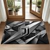 Juventus FC Design Crystal Velvet Rug Soft Decorative Mat for Bedroom Entrance