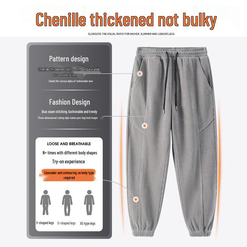 Jeanswest Men's Fleece-Lined Corduroy Joggers