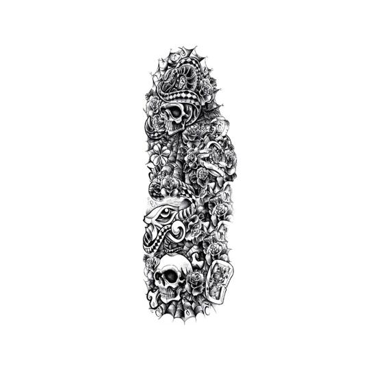 Wasserdichter temporärer, gemischter, cooler Body-Art-Tattoo-Aufkleber