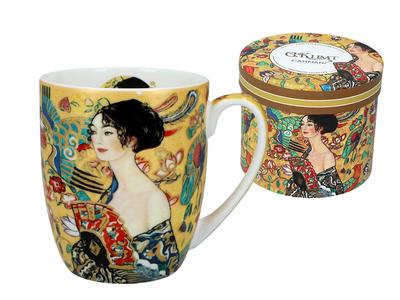 Tazza Ceramica Camio Klimt Dama Con Ventaglio Regalo Arte Carmani