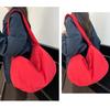 Japanese Minimalist Women's Large Capacity Shoulder Dumpling Bag - Solid Color Crossbody