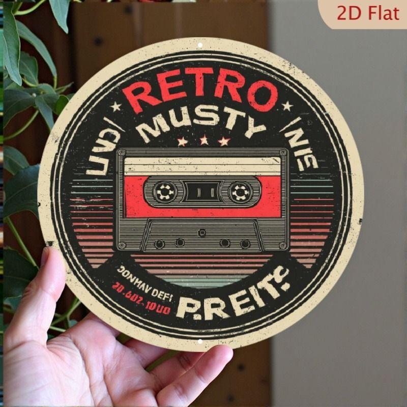 

Retro Vinyl Record Metal Art Painting for Living Room Bar Cafe Decor