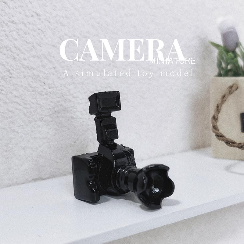Miniature Food Play Scene Dollhouse Accessories - Mini DSLR Camera Model Ornament B136
