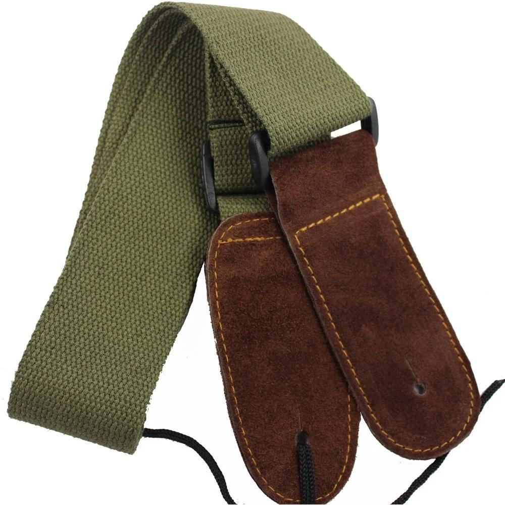 1PC Guitar Cowhide Head Cotton Strap Electric Guitar Folk Acoustic Guitar Universal Musical Instrument Carrying Accessories