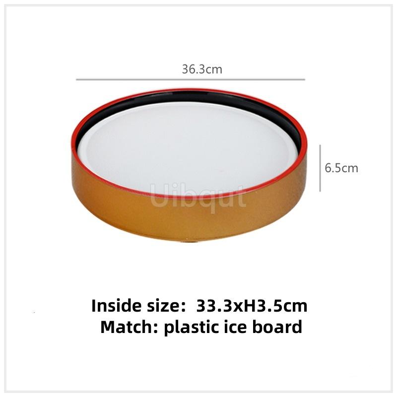 Japanese sushi bucket cuisine sashimi raw fish seafood dish fruit dish food Salmon Ice Plate Ice Saucer round tray tableware art